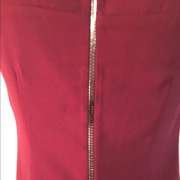Wine zipper back tank sheath dress - Picture 3 of 4